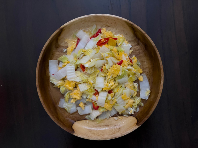 ผักกาดขาวผัดไข่ เมนูผักผัดไข่ เมนูผัดผัก เมนูไข่ สูตรอาหาร