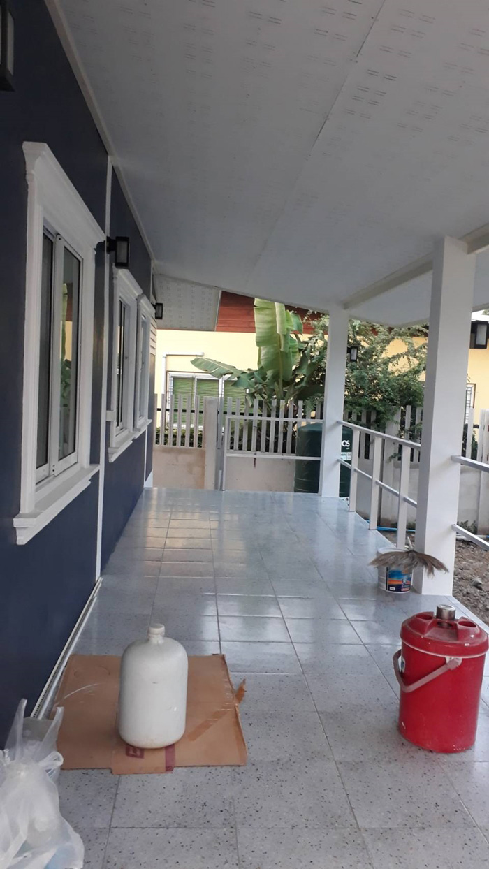 สร้างบ้านชั้นเดียว 2 ห้องนอน 1 ห้องน้ำ