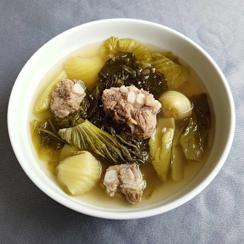 ต้มผักกาดดองกระดูกหมู เมนูต้ม สูตรอาหาร
