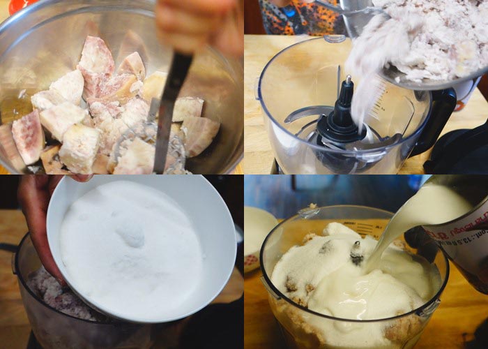 ขนมปังไส้เผือกกวนกะทิสด