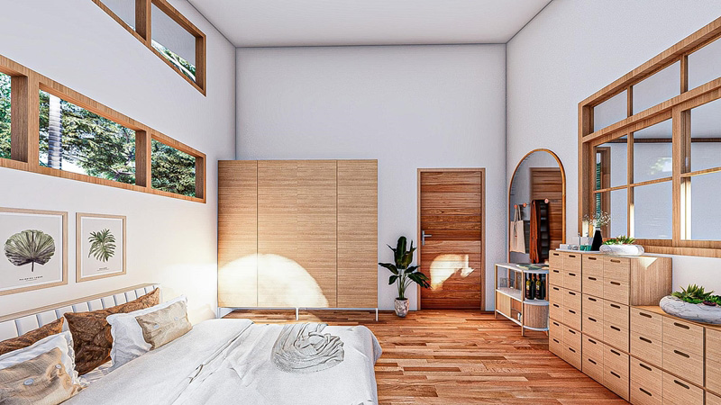 แบบบ้านชั้นเดียวในสวน