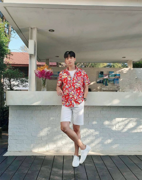เน๋ง ศรัณย์ เสื้อฮาวายผู้ชาย