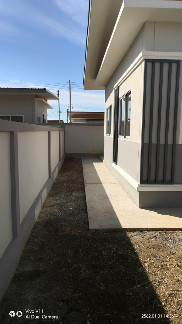 บ้านเดี่ยวชั้นเดียว 2 ห้องนอน 1 ห้องน้ำ 