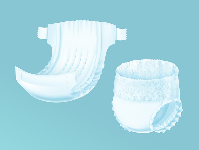 ผ้าอ้อมผู้ใหญ่แบบกางเกงและแบบเทป