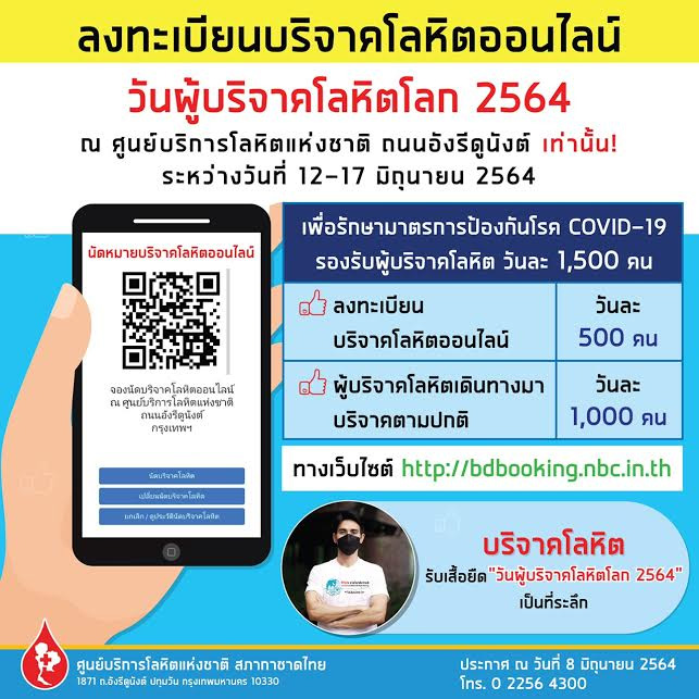 วันผู้บริจาคโลหิตโลก 2564