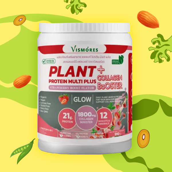Vismores Plant Protein Multiplus + Collagen Booster