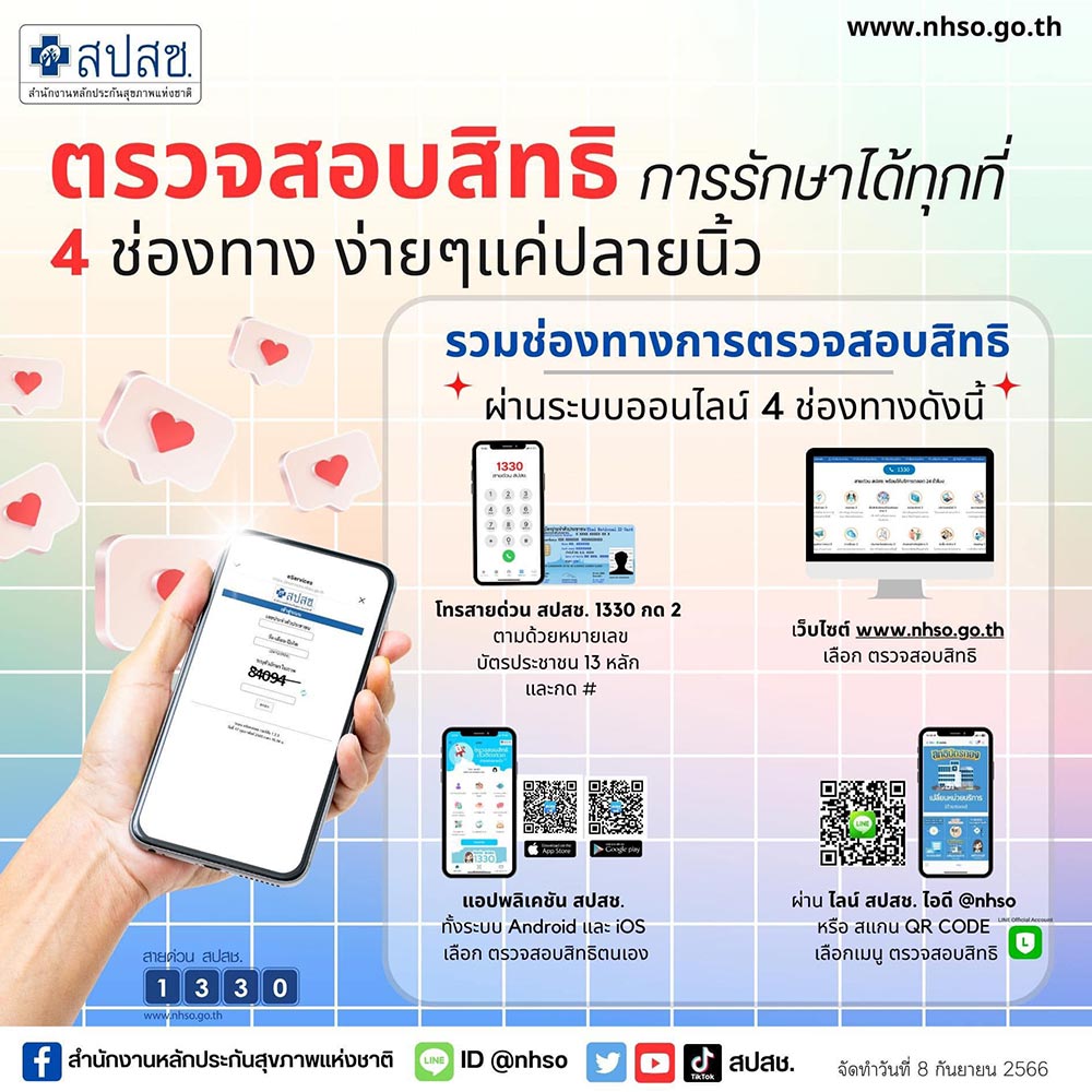 ตรวจสอบสิทธิบัตรทอง 4 ช่องทาง