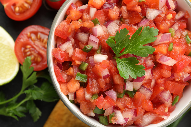 มะเขือเทศซัลซ่า Tomato Salsa เมนูเครื่องจิ้ม ซอสจิ้ม สูตรอาหาร