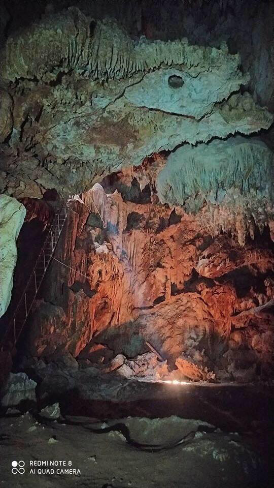 บริเวณก้นถ้ำในถ้ำนาคอสูร วัดถ้ำบาดาล 