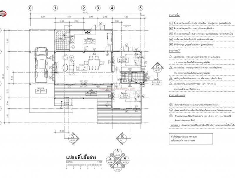 แบบบ้านโมเดิร์นชั้นเดียวในสวน