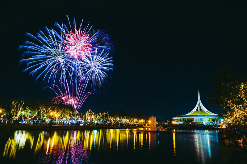 สวนหลวง ร.9 กรุงเทพ จุดพลุ