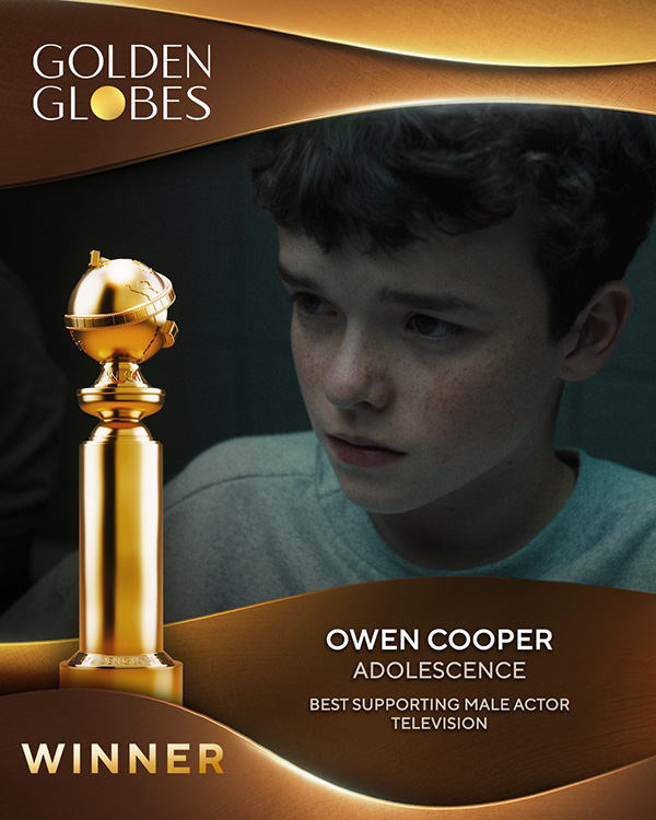โอเวน คูเปอร์ จาก Adolescence รางวัลนักแสดงซีรีส์สมทบชายยอดเยี่ยม รางวัลลูกโลกทองคำ Golden Globes 2026 ครั้งที่ 83