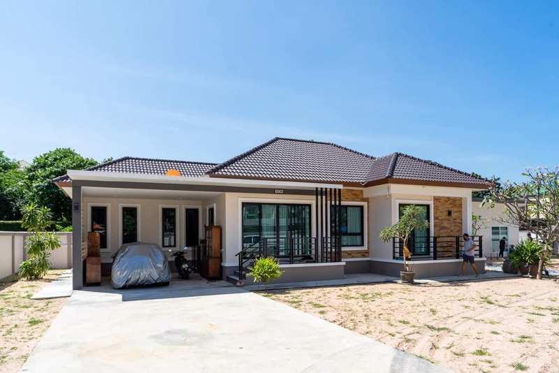 แบบบ้านชั้นเดียว 3 ห้องนอน 2 ห้องน้ำ งบไม่เกิน 2 ล้าน 