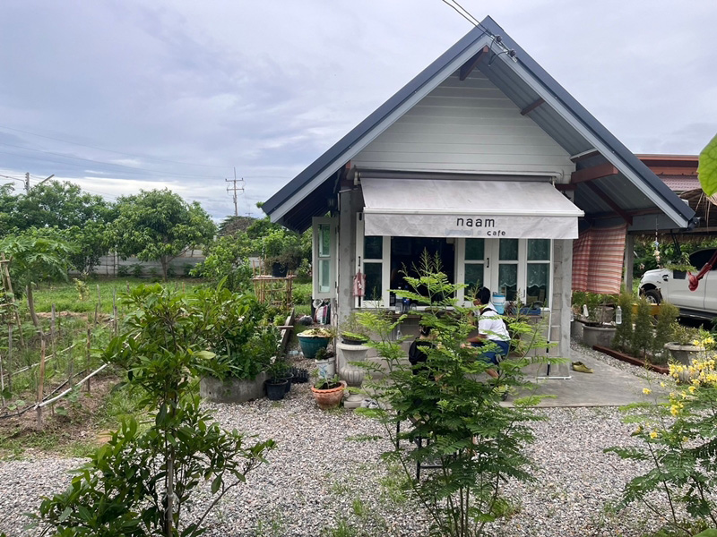 แบบบ้านชั้นเดียวในสวน คาเฟ่