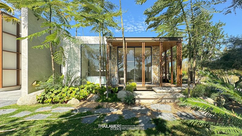 บ้านชั้นเดียลสไตล์โมเดิร์นทรอปิคอล