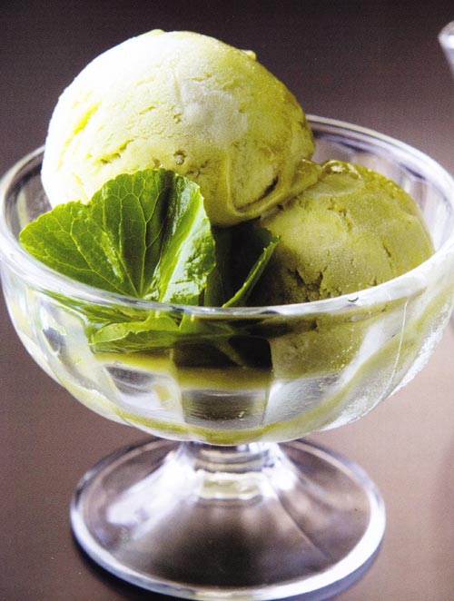 ไอศกรีมใบบัวบกซอร์เบท