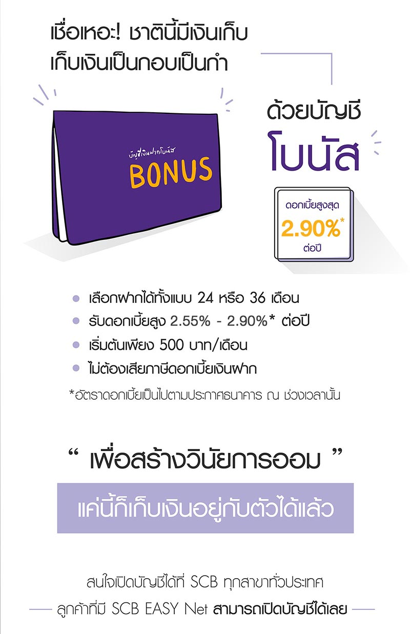 เงินฝากปลอดภาษี SCB