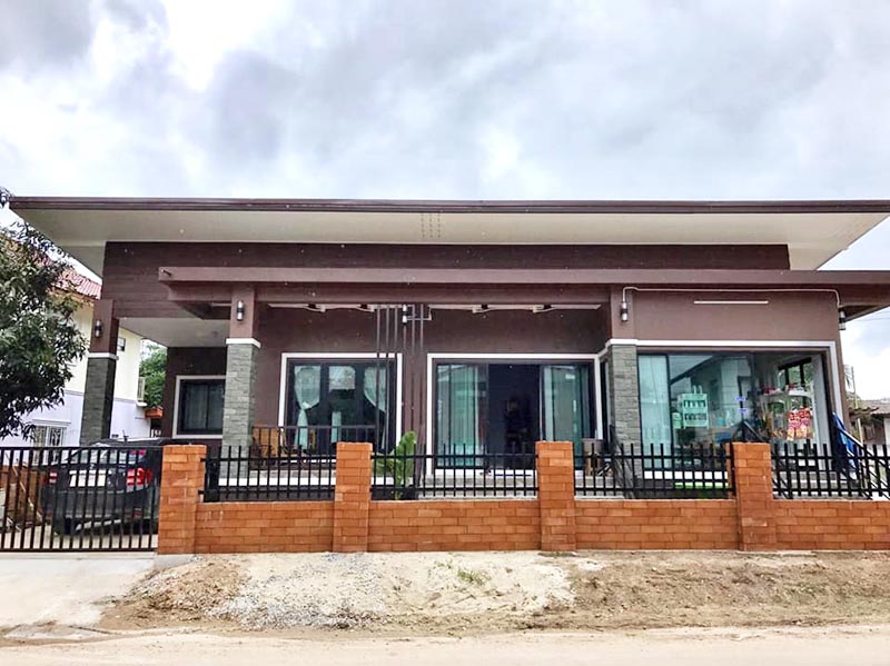 แบบบ้านชั้นเดียว 3 ห้องนอน 2 ห้องน้ำ