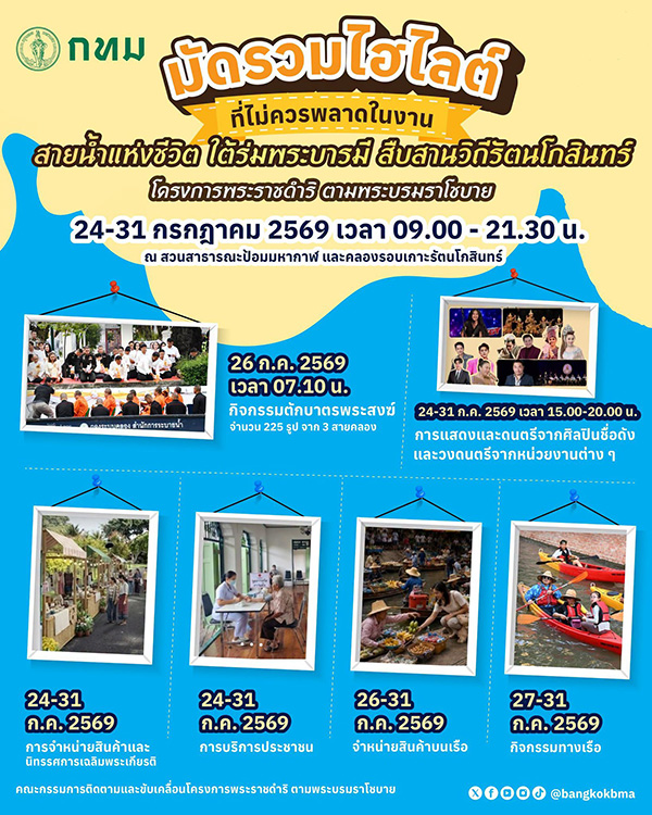 งานสายน้ำแห่งชีวิต ใต้ร่มพระบารมี สืบสานวิถีรัตนโกสินทร์