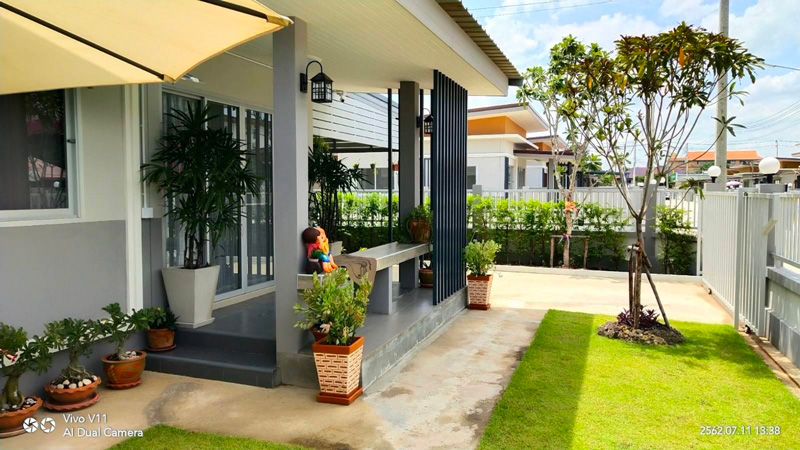 บ้านเดี่ยวชั้นเดียว 2 ห้องนอน 1 ห้องน้ำ 