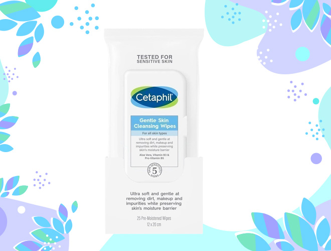 Cetaphil แผ่นเช็ดเครื่องสำอาง Cleansing Wipes ยี่ห้อไหนดี