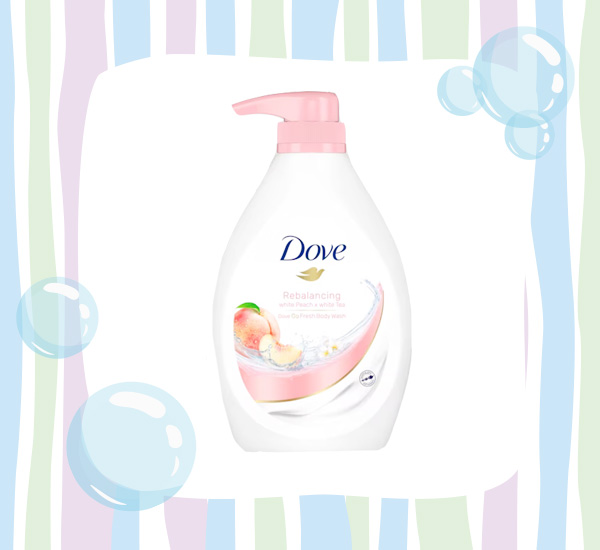 Dove Rebalancing Peach X Tea Body Wash ครีมอาบน้ำ