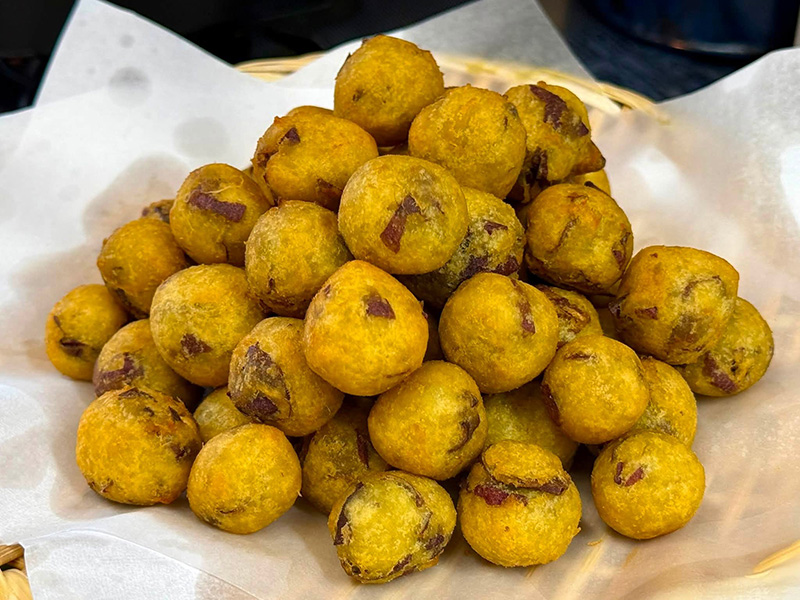 ขนมไข่นกกระทามันหวานญี่ปุ่น Sweet Potato Balls มันหวานทอด
