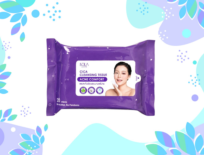 Sola แผ่นเช็ดเครื่องสำอาง Cleansing Wipes ยี่ห้อไหนดี