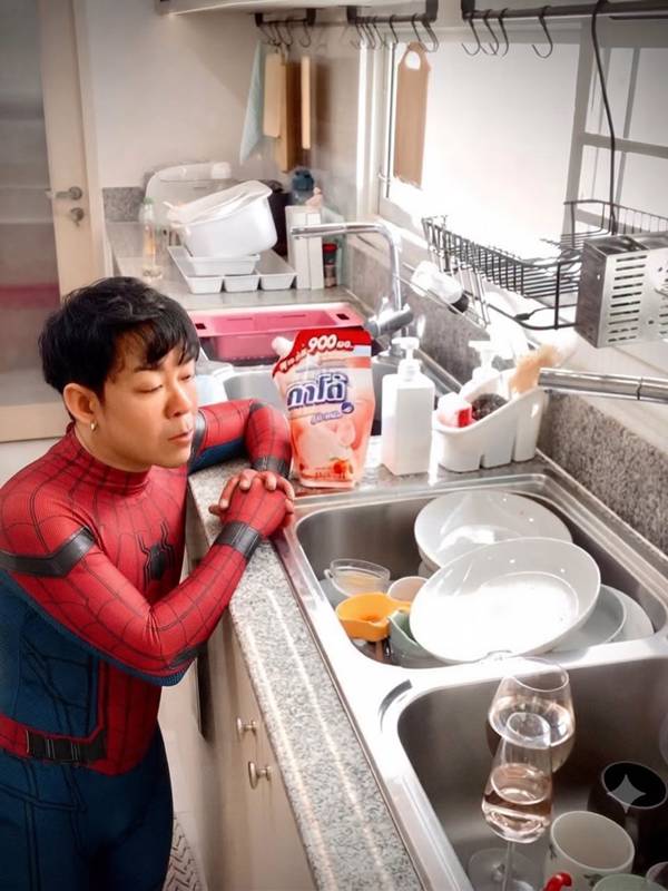 โจ๊ก โซคูล แต่งชุดสไปเดอร์แมน