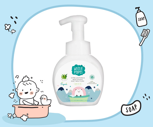 White Papel Extra Soothing & Moisturizing Body Foam Wash