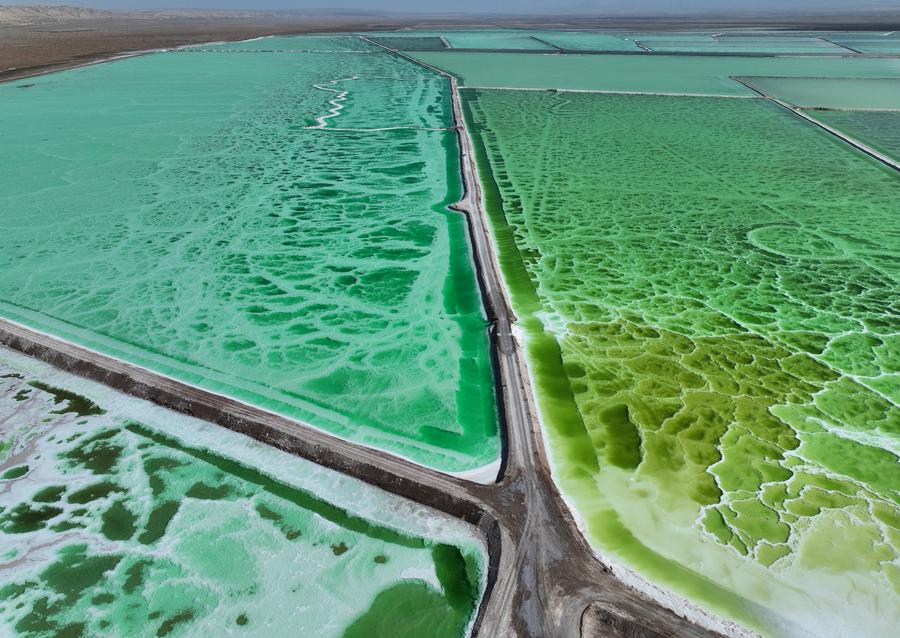 ทะเลสาบเกลือ ฝีมือมนุษย์สร้าง ซุกซ่อนอยู่กลางผืนทะเลทรายโกบี