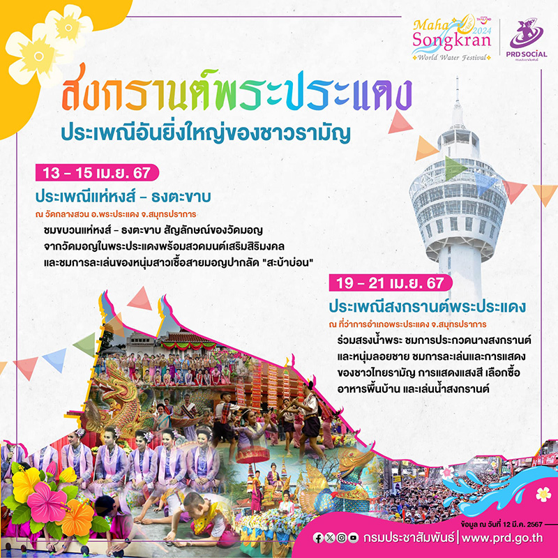 สงกรานต์พระประแดง 2567 กำหนดการ