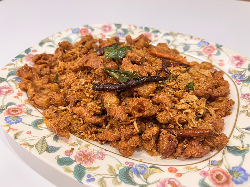 น้ำพริกหนังไก่กรอบ สูตรน้ำพริก เมนูน้ำพริก สูตรอาหาร อาหารไทย