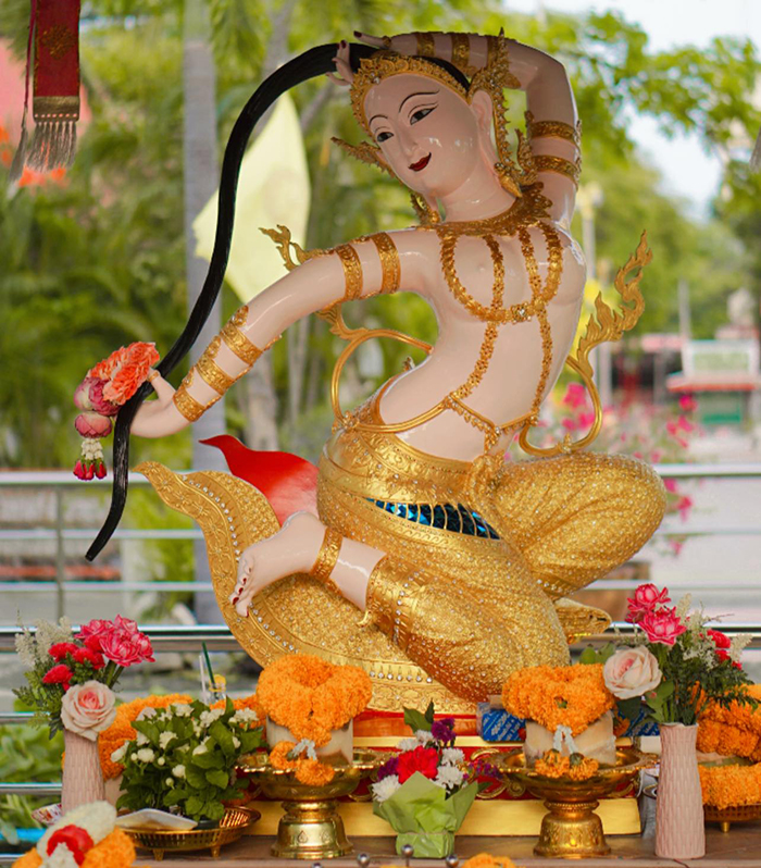 วัดชมภูเวก นนทบุรี พระแม่ธรณี