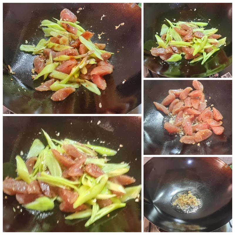 กุนเชียงผัดพริกหยวก