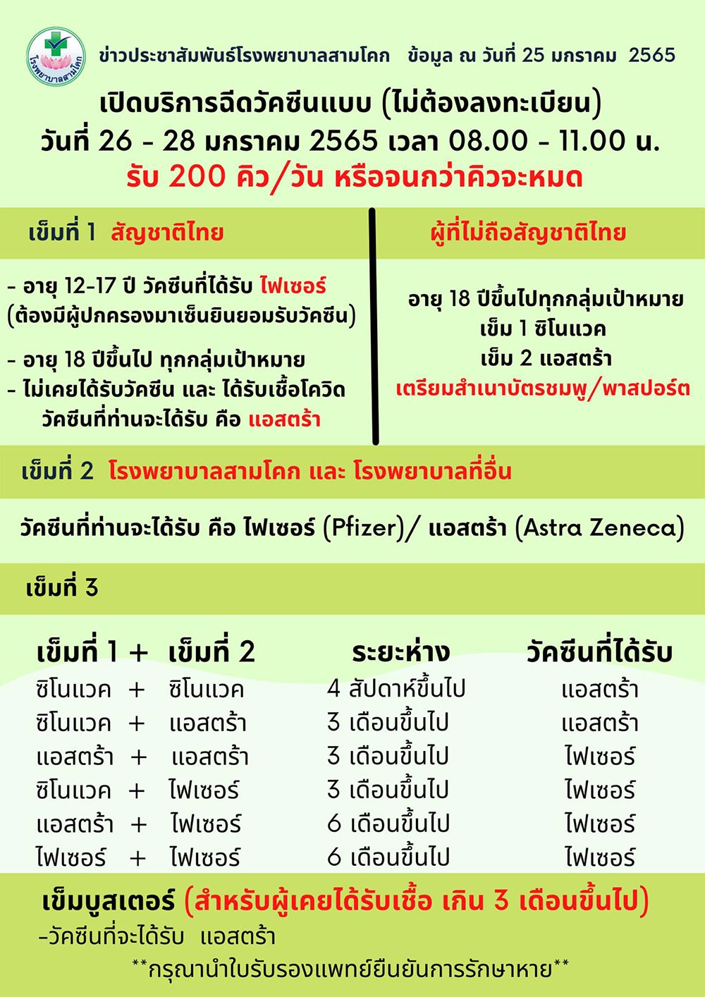 วัคซีนเข็ม 3