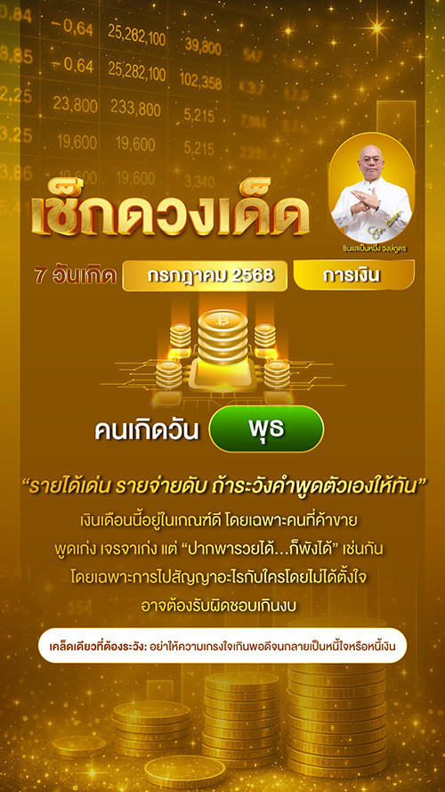 ดูดวงการเงิน