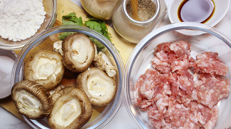 ติ่มซำเห็ดหอมหมูสับ