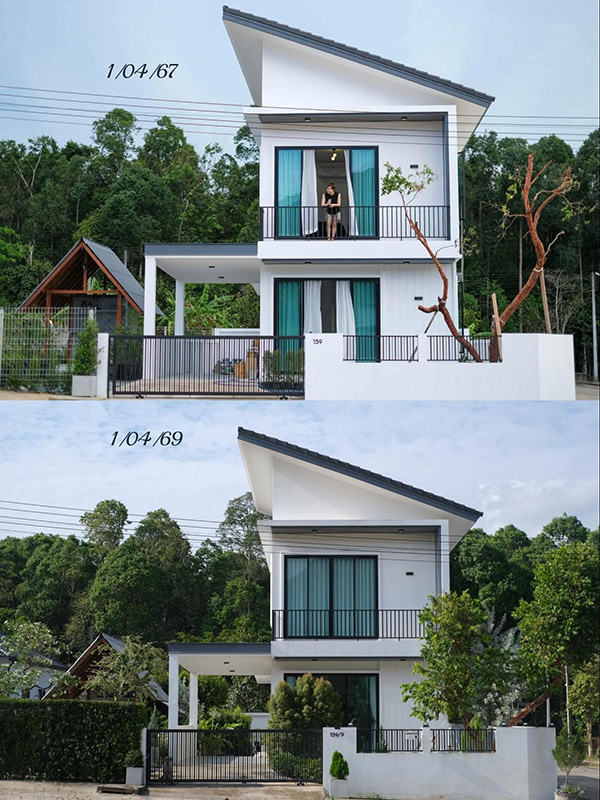 แบบบ้านบ้านและสวนบนเขา