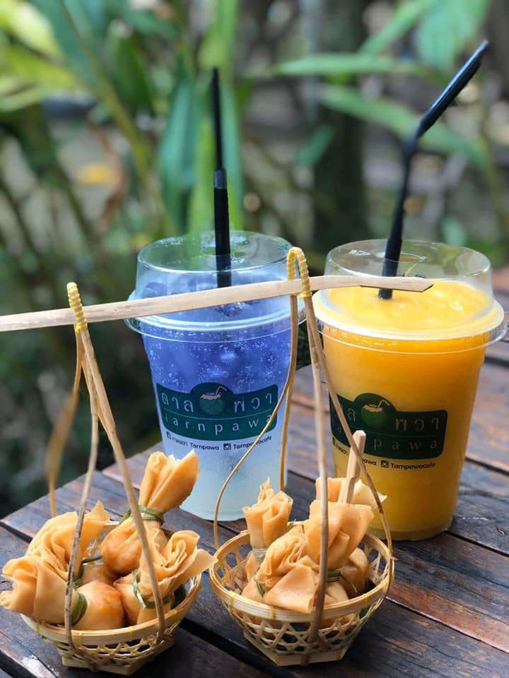 คาเฟ่ในสวนมะพร้าว