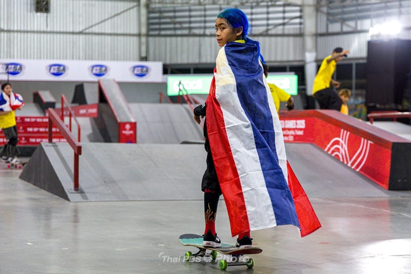 น้องมินิ จันทร์เก้า อุดมเพ็ญ นักสเกตบอร์ดทีมชาติไทย