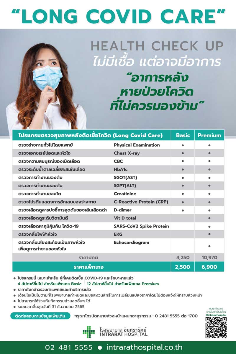 ตรวจสุขภาพภาวะลองโควิด