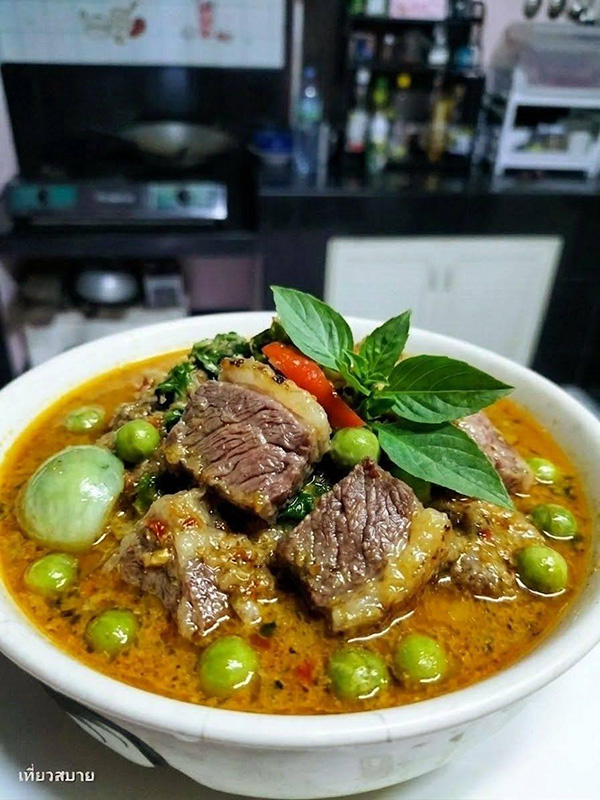 ขนมจีนแกงเนื้อ สูตรขนมจีนน้ำยา เมนูเนื้อ เมนูเส้น อาหารจานเดียว สูตรอาหาร