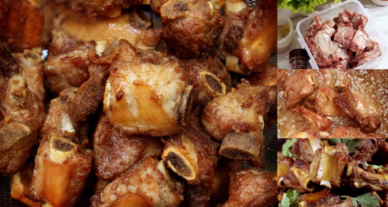 ซี่โครงหมูทอดนมสด 