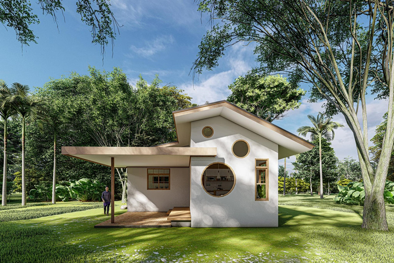 แบบบ้านชั้นเดียวในสวน