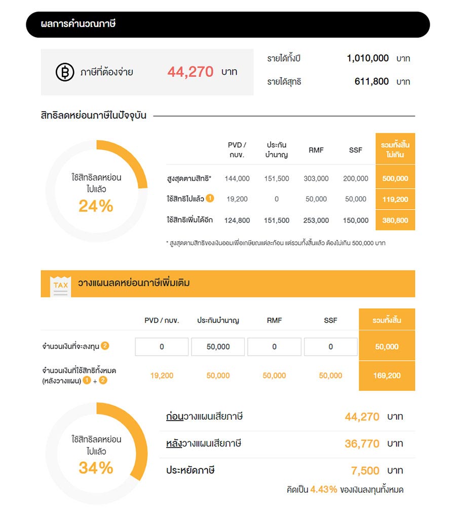 โปรแกรมคํานวณภาษี สรรพากร