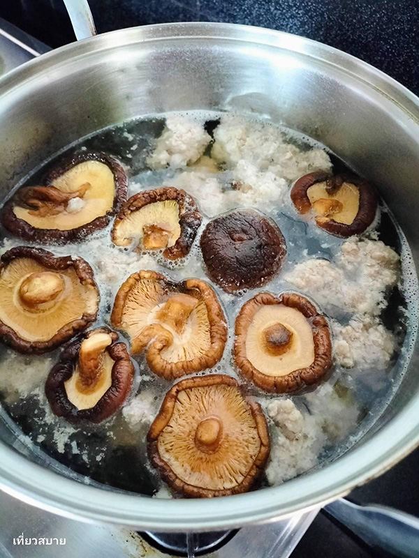 ต้มจืดเต้าหู้หมูสับเห็ดหอม ต้มจืด แกงจืด สูตรอาหาร