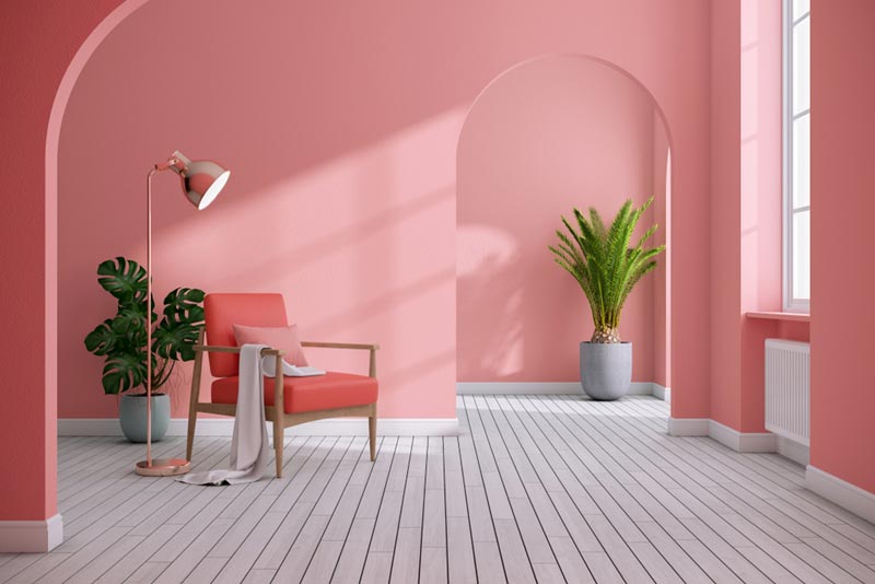 สีชมพูฟลามิงโก (Flamingo Pink)
