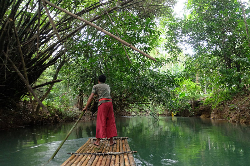 ล่องแพไม้ไผ่ บ้านวังหอน จังหวัดนครศรีธรรมราช