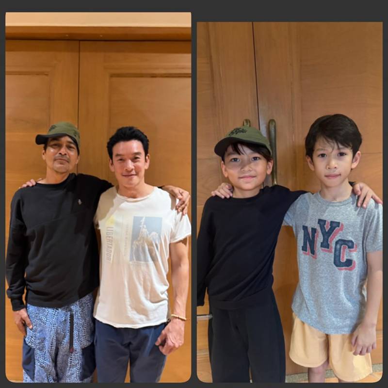 น้องโพธิ์ กอด น้องมิก้า 